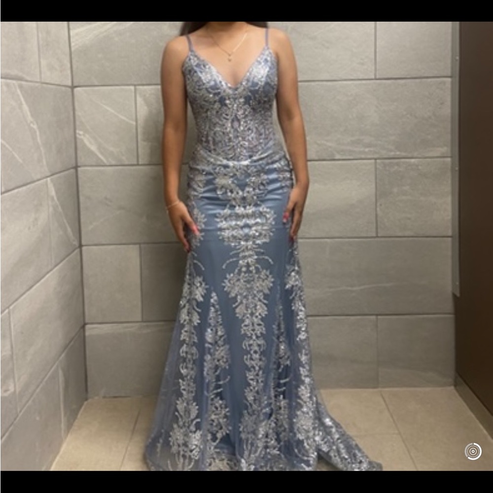 Sophisticated Lace Embellished Gown